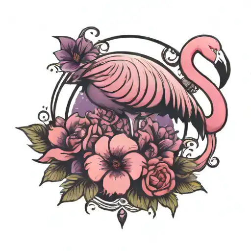 Flamingo And Amethyst Undertone Symbol
