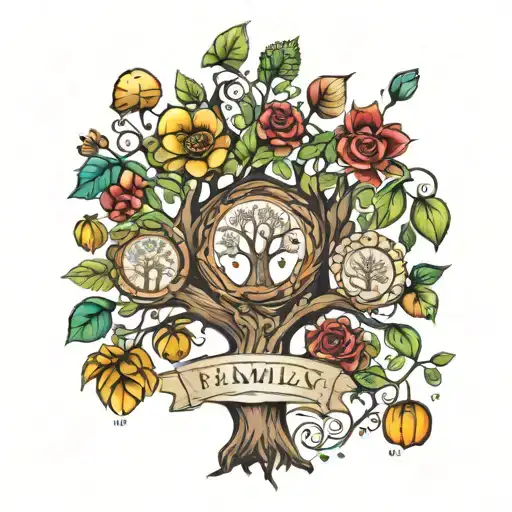 Family Tree With 4 Birthday Dates