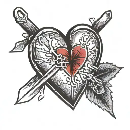 A Broken Heart Pierced By Skis