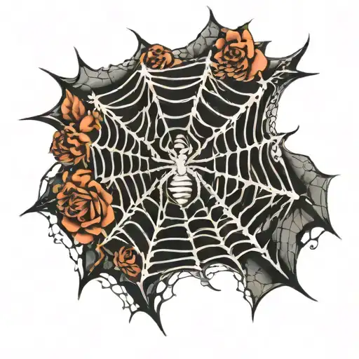 Spider Web On Arm And Shoulder