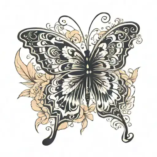 Negative Space Butterfly That's Feminine And Delicate