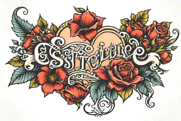 A Love Tattoo With The Name Estelle