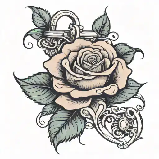 Rose With Heart Shaped Lock