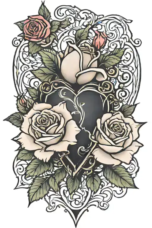 Heart With Rose