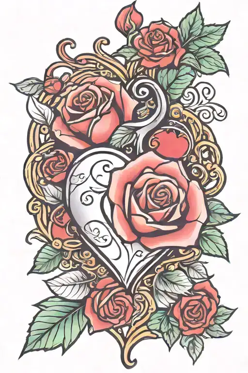 Heart With Rose