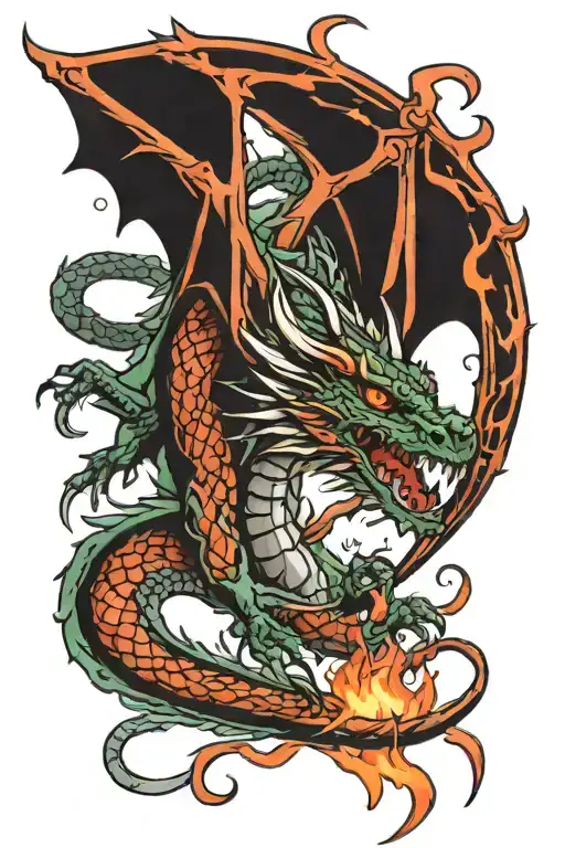 Dragon Breathing Fire Breathing Dragon