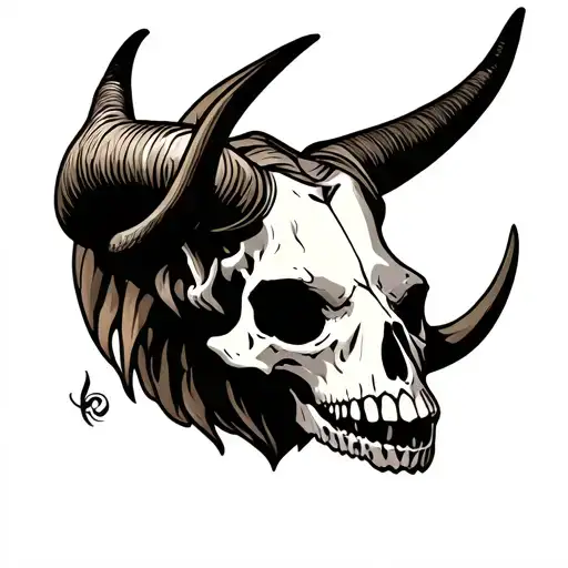 Long Horn Skull