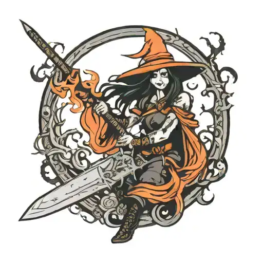 Ranni The Witch Holding The Dark Moon Greatsword Posed