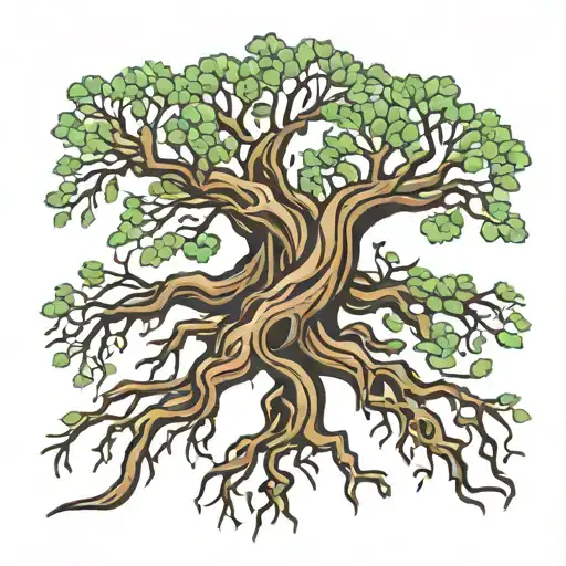 Tree With Roots That Turn Into A Puzzle