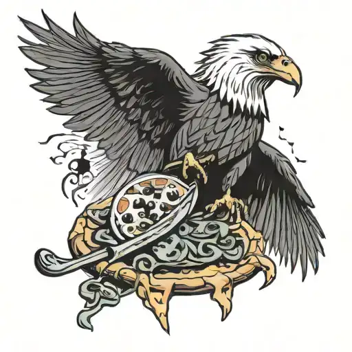 Eagle And Pizza And Venom