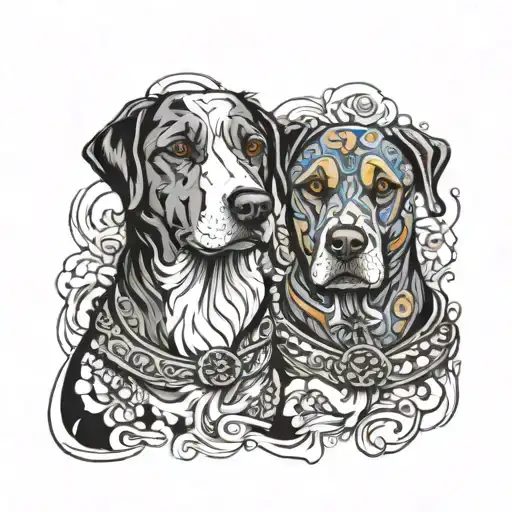 2 Dogs Portrait