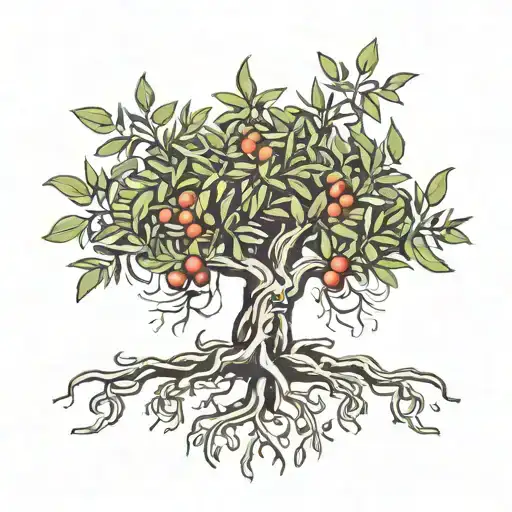 Olive Tree With Roots