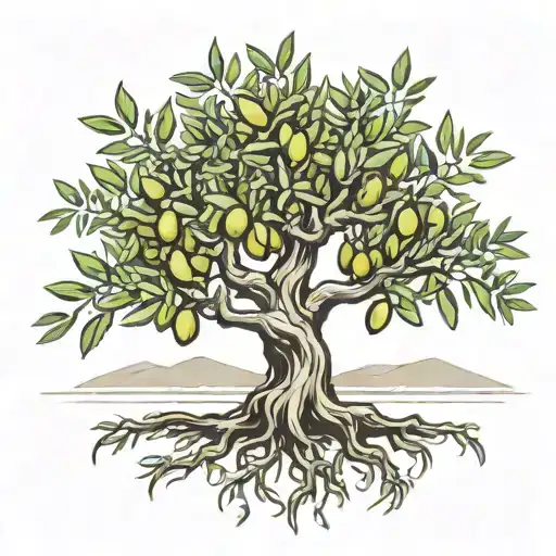 Olive Tree With Roots