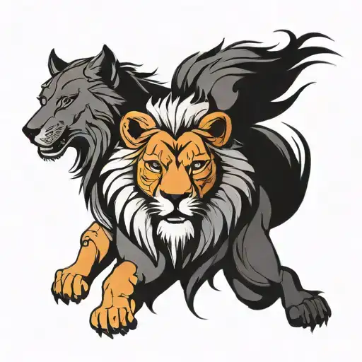 Lion And Wolf