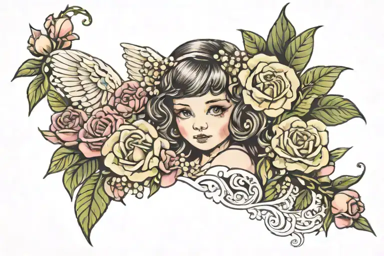 Hannah Sebastian Baby Angel Roses Lilly Of The Valley