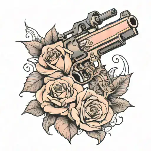 Gun In Rose