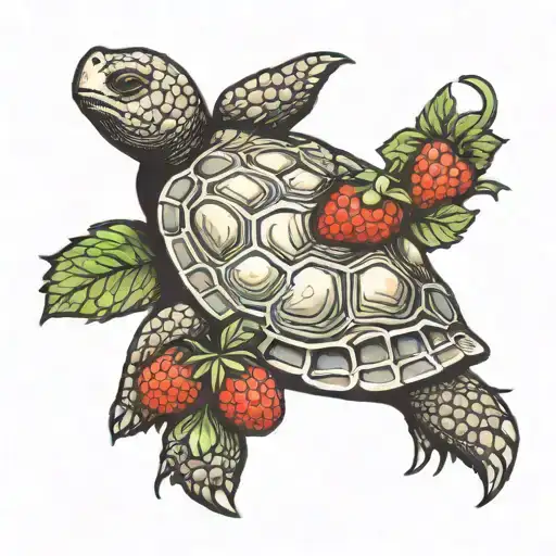 Tortoise Moon And Strawberries