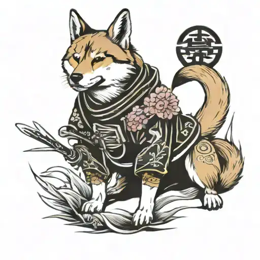 Samurai Whith Shibainu