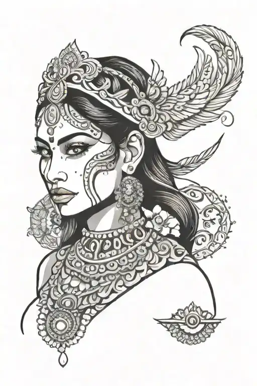 Indian Woman Holding