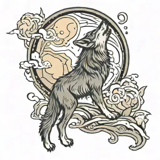 Wolf Howling At The Moon