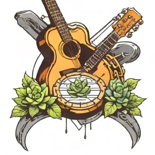 Music And Gym Equipment And Succulent