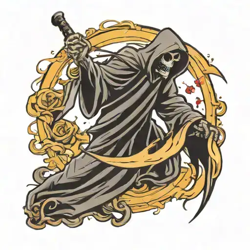 Grim Reaper Fighting An Angle