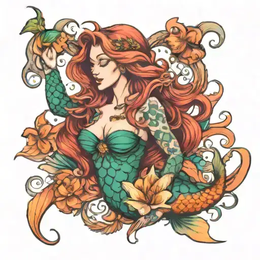 Mermaid Half Sleeve For Hand And Forearm
