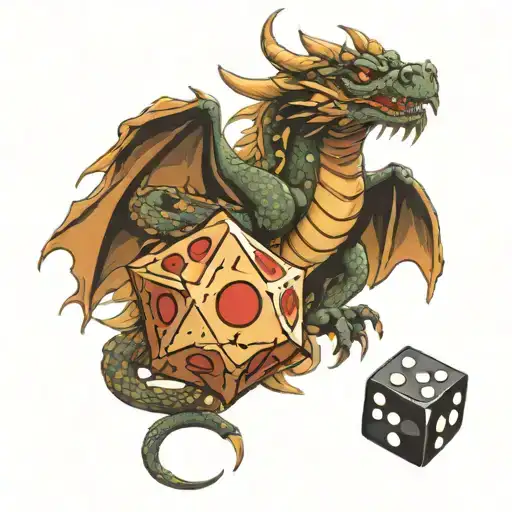 Dragon And Dice Rolling