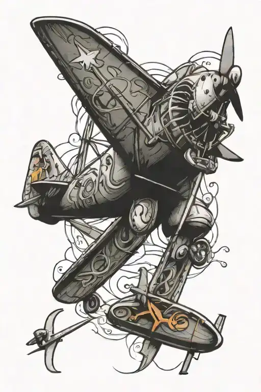 Airplane Writing And Drawing Style