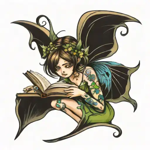 Fairy Reading A Book