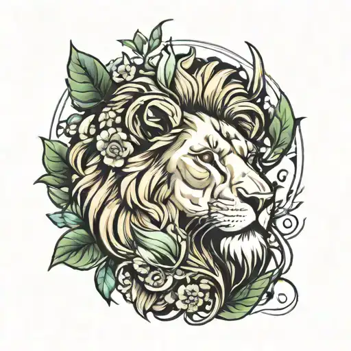 Lion And Nature