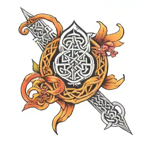 Couples Tattoo Chinese And Celtic Knot