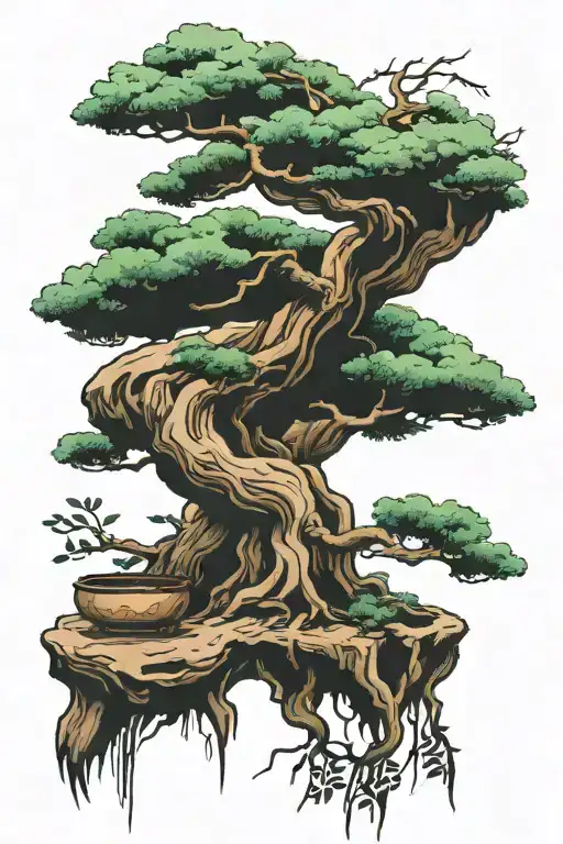 Full-back Bonsai Tree Right-to-left