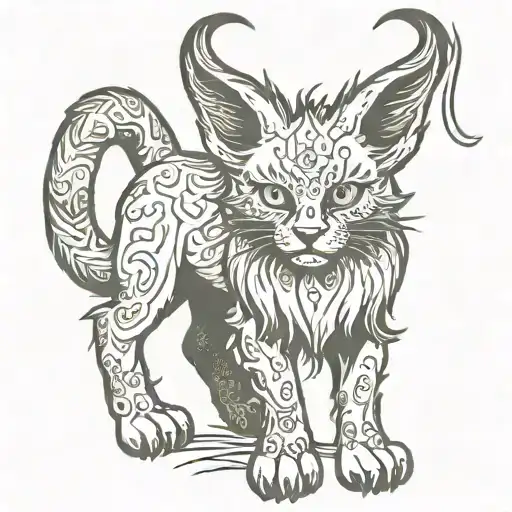 Ragdoll Bicolor Lynx Satanic Baphomet Symbol