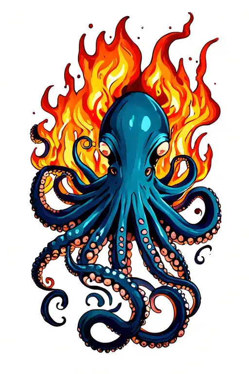 Octopus On Fire Inside