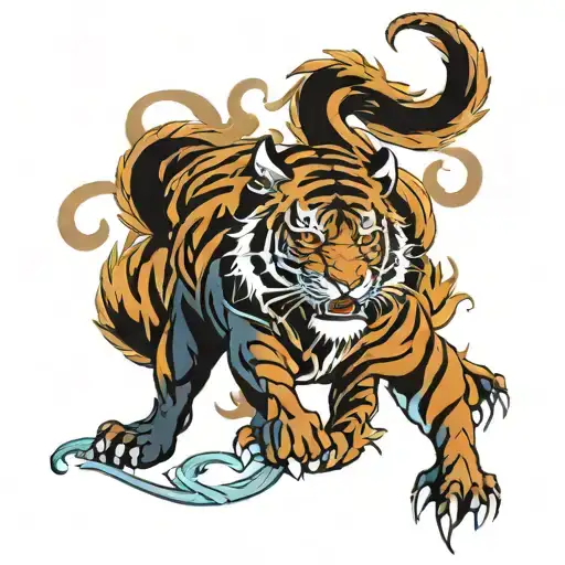 Tiger And Dragon In The