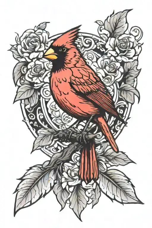 Aggressive Cardinal Bird