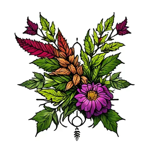 Witch Herbs Intertwined