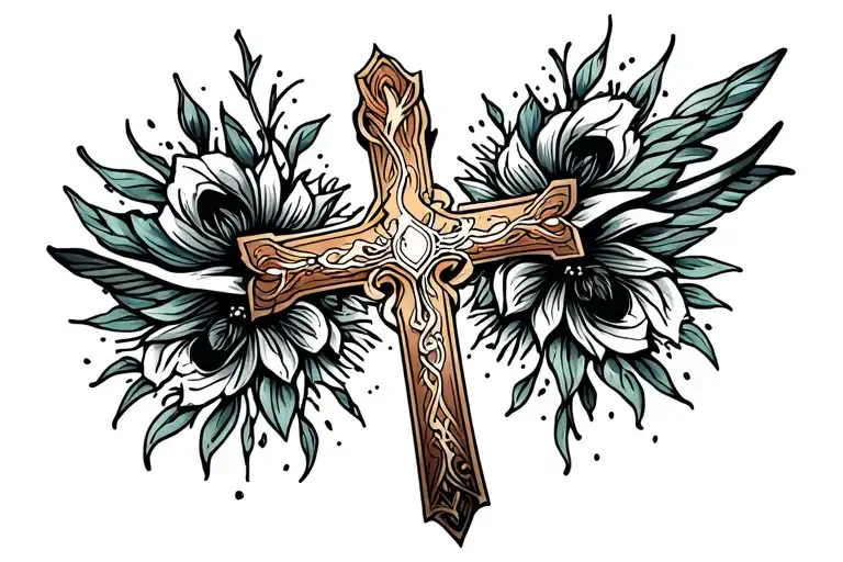 Faith Tattoo With Cross