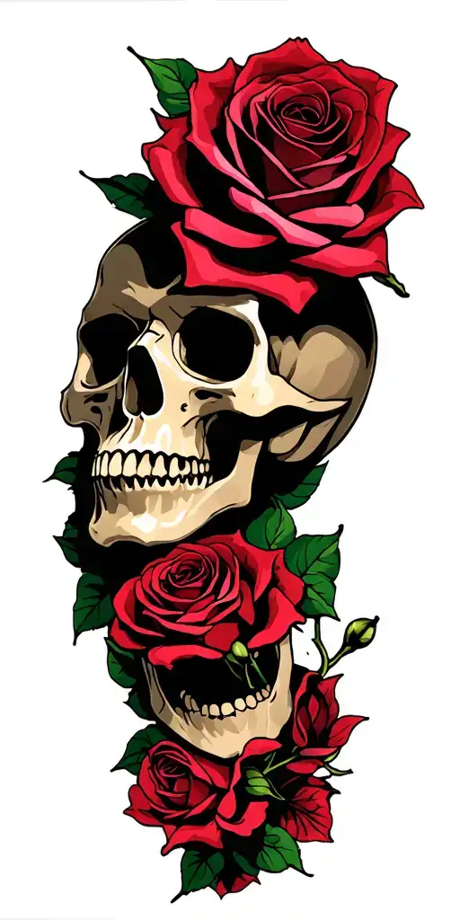 Skull And Rose