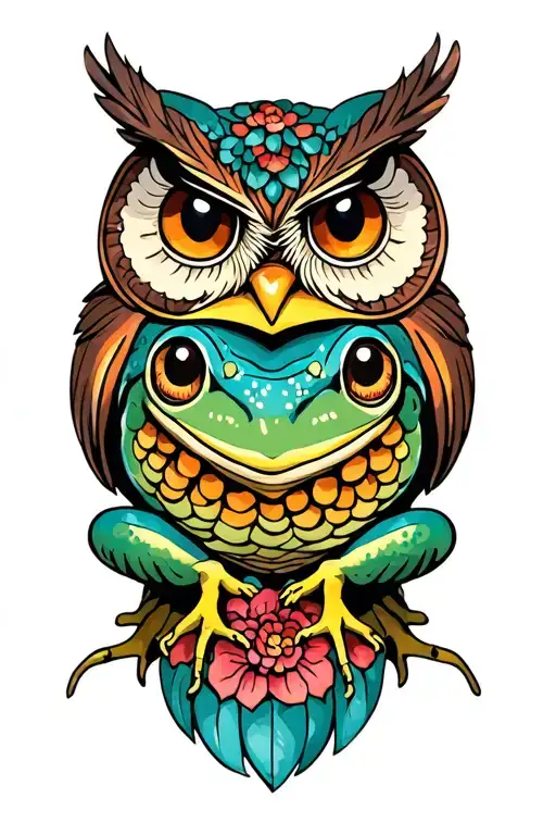 Owl And Tree Frog