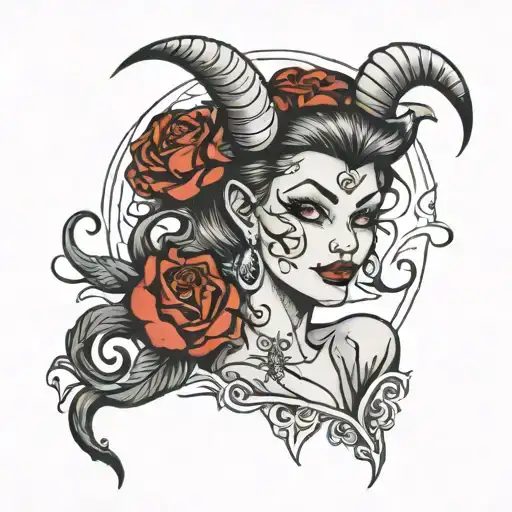 Female Devil Pinup Girl