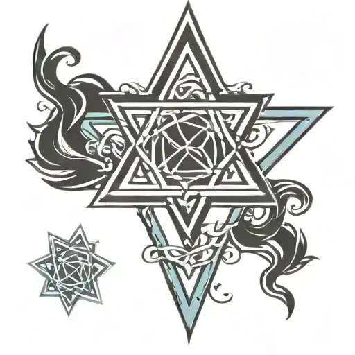 Jewsih Star With Am Yisrael Chai Inspired Design