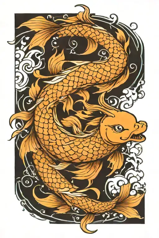 Koi Fish Dragon Wrapped