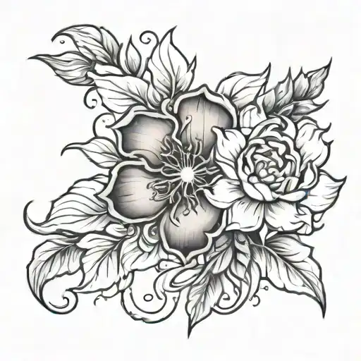 Sun With Peony Orchid Petal