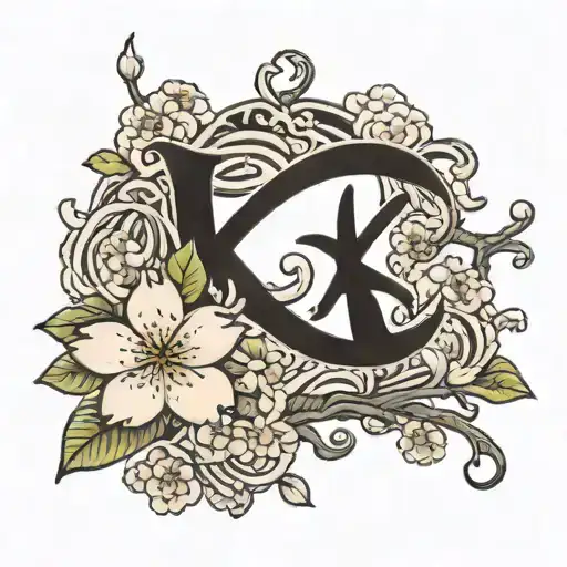 First Name Killian In Chinese With Cherry Blossom