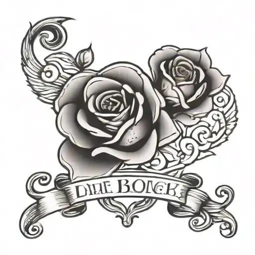 Collar Bone Tattoo With Text And Rose
