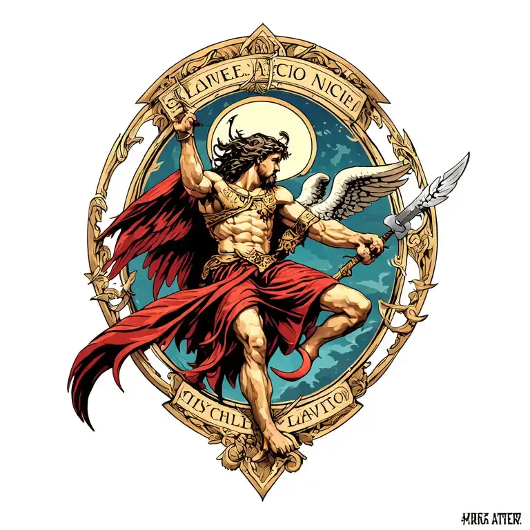 St Michael The Archangel Slaying Satan