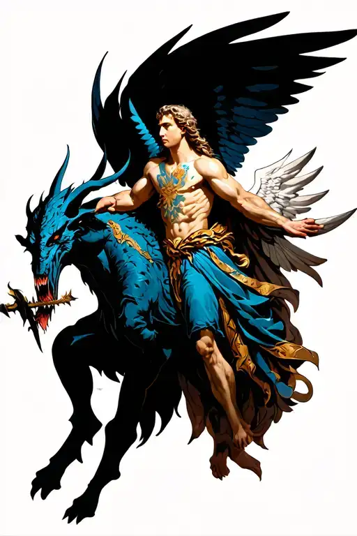 Michael The Archangel Slaying The Devil