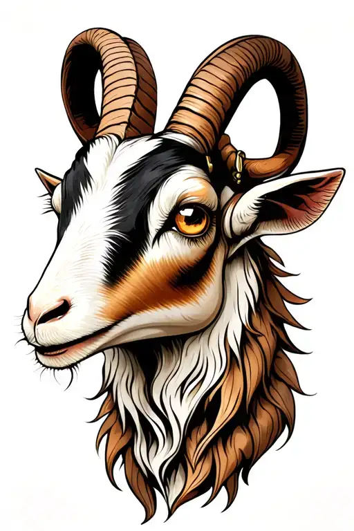 Goat Head With A Glass Eye